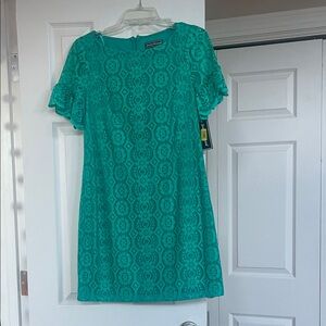 Jessica Howard Teal Lace Mini Dress